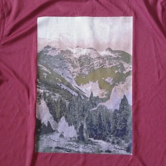 NEW All in Motion UPF 50+Maroon Red Long Sleeve <Push The Limit> Graphic T-Shirt - Picture 4 of 8